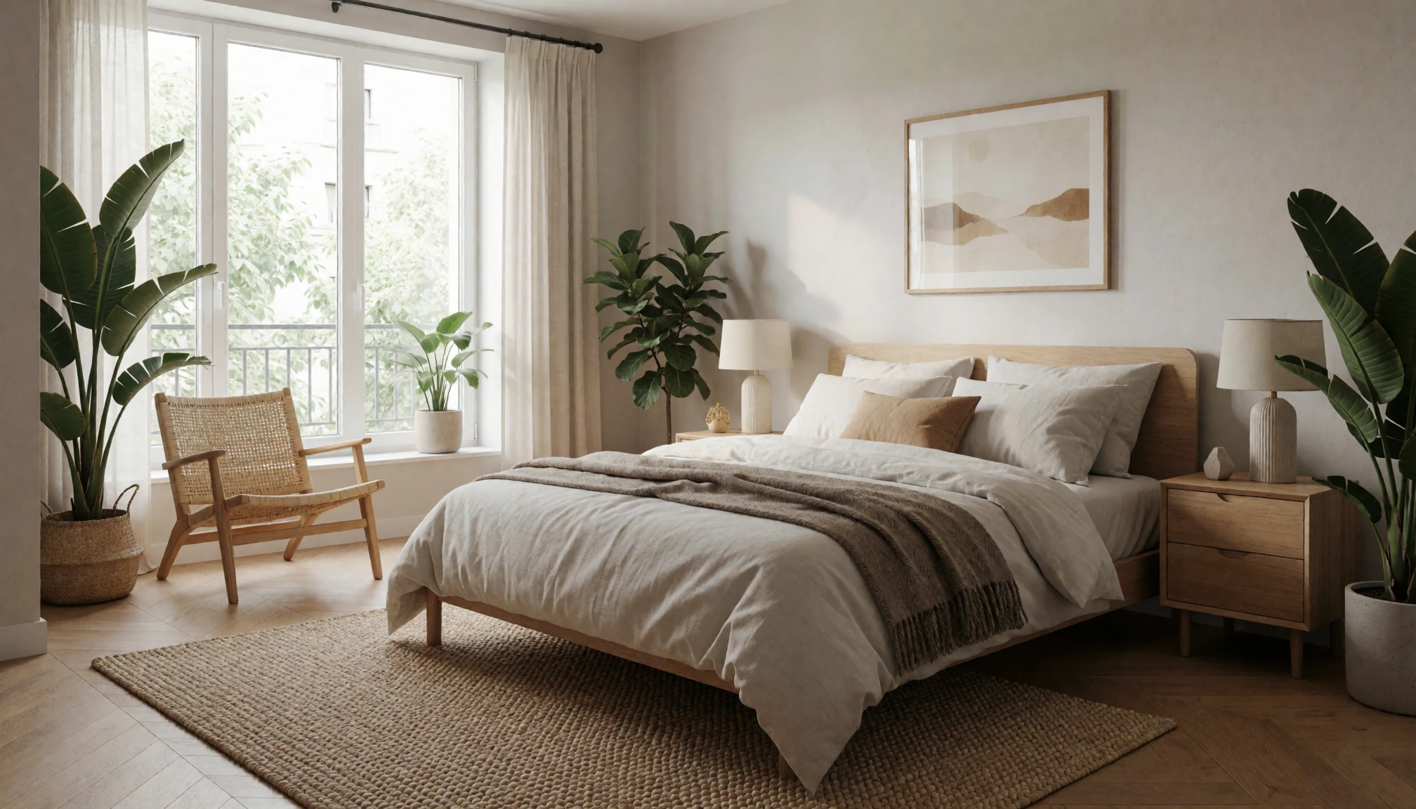 Vue d'ambiance pour Comment faire un tête de lit soi même pour un résultat stylé et économique ?